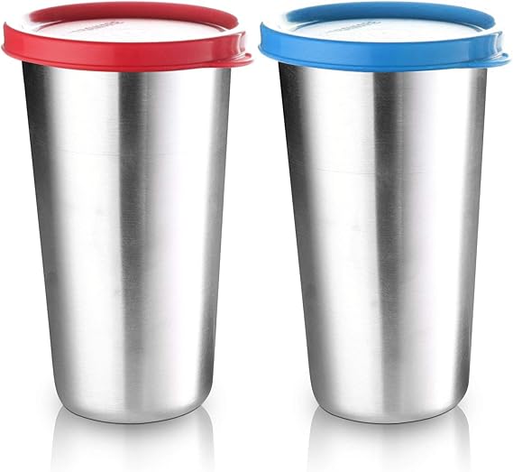 Signoraware 12.5Ounce Stainless Steel Drinking Cups Reusable Travel