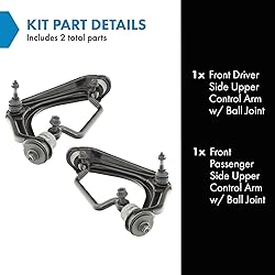 TRQ Front Upper Control Arm with Ball Joint Set