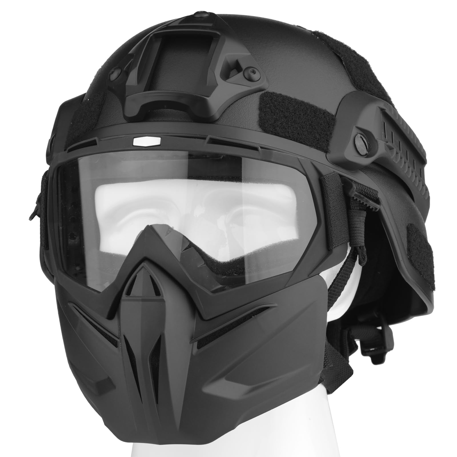Photo 1 of VPZenar Airsoft Mask and Helmet, Black Tactical Helmet, Mask, Cosplay Gear for Kids, Men