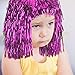 Sumind 4 Pieces Foil Tinsel Wigs Fancy Dress Shiny Party Wig Adults Metallic Cosplay Supplies(Gold, Blue, Red and Pink)