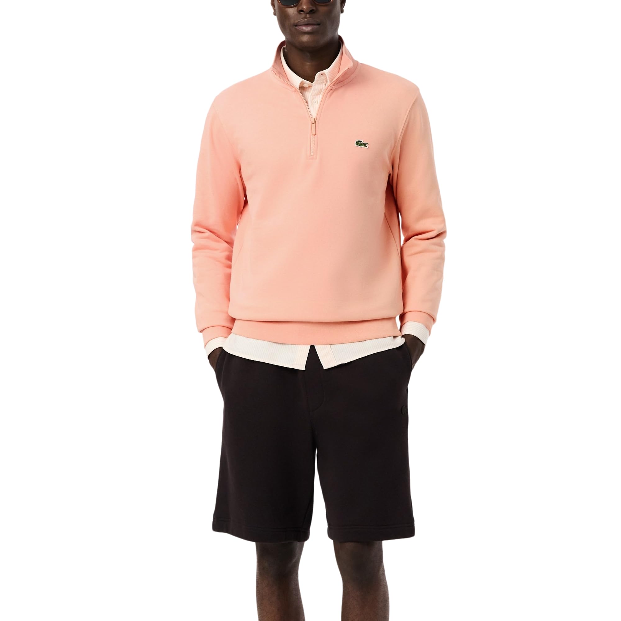 Lacoste Men’s High Neck Zipped Fleece Sweatshirt, Miami, XX-Large
