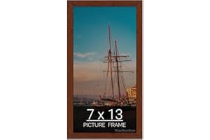 wallsthatspeak 7x13 Dark Walnut Rustic Pine Picture Frame for Puzzles Posters Photos or Artwork