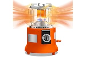 Karveden Propane Heater for indoor use, Patio Tent Propane Heater, Portable Heater for Outdoor Use Ice Fishing Hunting Survival Emergency, Orange