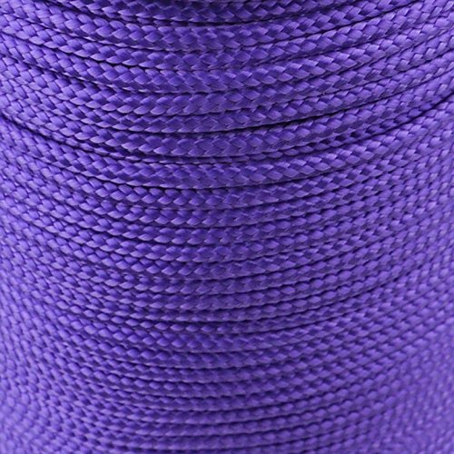 Army Military Paracord Reel 3mm Basha Tent Bivi Camping Guy Rope Para Cord (Purple, 50ft)
