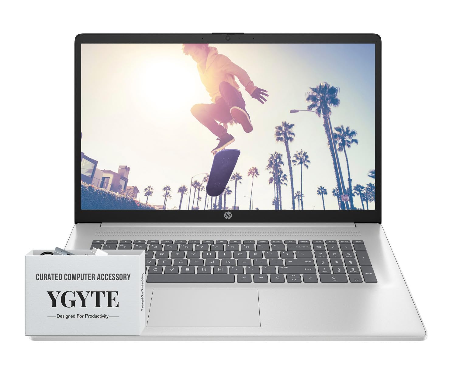 HP 17 Inch Laptop Computer L017, 17.3" FHD IPS Business Laptop PC, Intel Core 7 (beat 13th Gen i7-1355U, 10-core), Windows 11 Pro, 10-Key Number Pad | Wi-Fi 6 | USB-C | Silver | 16GB RAM 512GB SSD