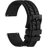 WOCCI Watch Bands, FKM Rubber (Not Silicone), Replacement Straps for Men and Women, Quick Release, Compatible Watch Lug Width