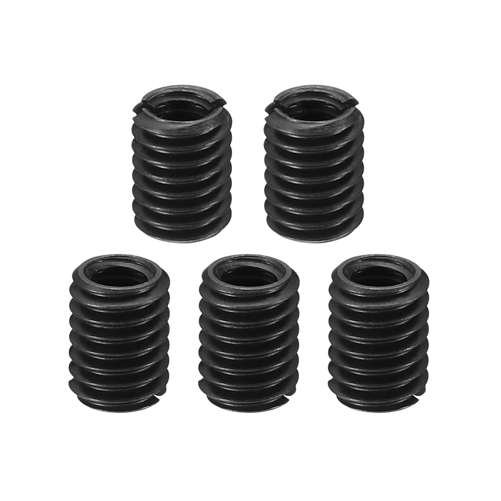 PATIKIL Grade 8.8 Carbon Steel Threaded Repair Insert Nut, 5pcs M4x0.7 Female to M6x1 Male High Strength Screw Sleeve Inserts Reducing Adapter Reducer 8mm