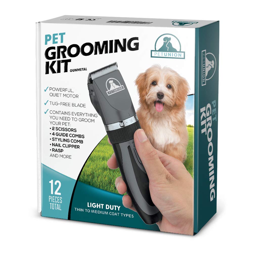 Pet Union Professional Dog Grooming Kit - Rechargeable, Cordless Pet