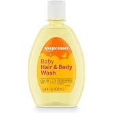 Amazon Basics Tear-Free Baby Hair and Body Wash, Lightly scented, 13.6 Fluid Ounce, 1-Pack, Packaging May Vary