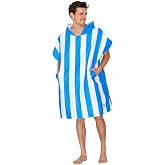 Dock &amp; Bay Adult Poncho - Hooded Towel with Deep Pockets, Changing Robe - Quick Dry - Compact, Lightweight - Includes Bag
