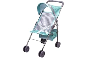 Adora Baby Doll Stroller with Fun Design, Adjustable Sun Cover, Doll Accessory Storage and Removable Stroller Seat That fits Dolls up to 18", Birthday Gift for Ages 3+ - Zig Zag Medium