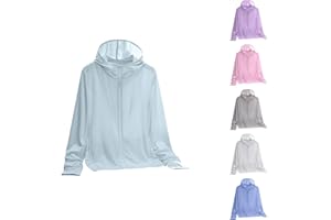 Women's Lightweight Breathable Sun Jackets Long Sleeve Full Zip UPF 50+ Athletic Hoodie Jacket with Thumb Holes