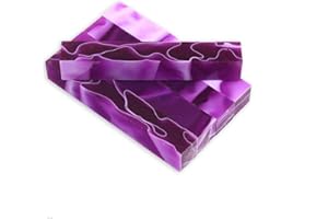 Legacy Woodturning, Acrylic Pen Blank, Orchid Purple with White Lines, 5" x 3/4" x 3/4", 5 Pack
