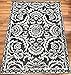 Antep Rugs Kashan King Collection Floral Polypropylene Indoor Area Rug (Grey/Black, 5' x 7')