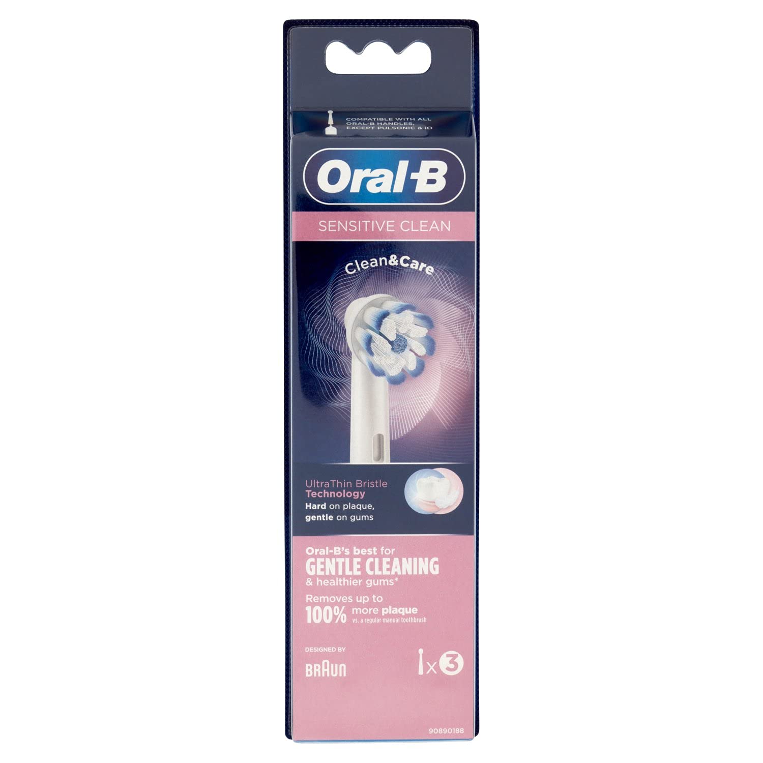 Oral-B Sensitive Clean Heads for Electric Toothbrush (Pack of 3)