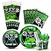 WERNNSAI Video Game Party Tableware Set - Game Theme Party Supplies for Boys Game Players Geeks Includes Cutlery Bag Table Cover Plates Cups Napkins Straws Utensils Serves 16 Guests 146 PCS