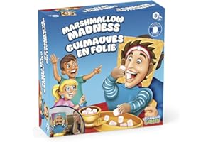 Game Marshmallow Madness – Jeu de fête familial bilingue avec petites mains – Course hilarante de remplissage du visage – À p