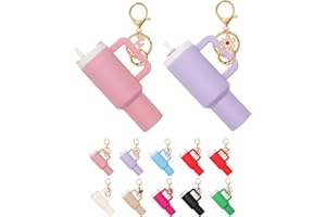 CUSPRTM Mini Tumbler Keychain for Stanley, Christmas Cup Keychain Chapstick Holder for Women, Cute Purse Backpack Charm Accessories