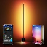 Govee Floor Lamp 2, RGBIC, Warm Cool White LED, Compatible with SmartThings, Matter, Alexa, 1725lm, Music Sync, Scene Modes, Smart Floor Lamp for Living Room, Bedroom, Black(1 Pack)