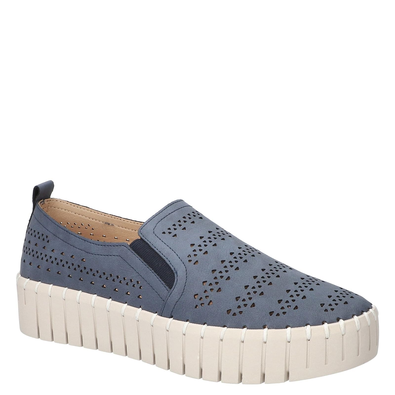 Easy Street Women’s Peppy Sneaker, Navy, 9.5 X-Wide