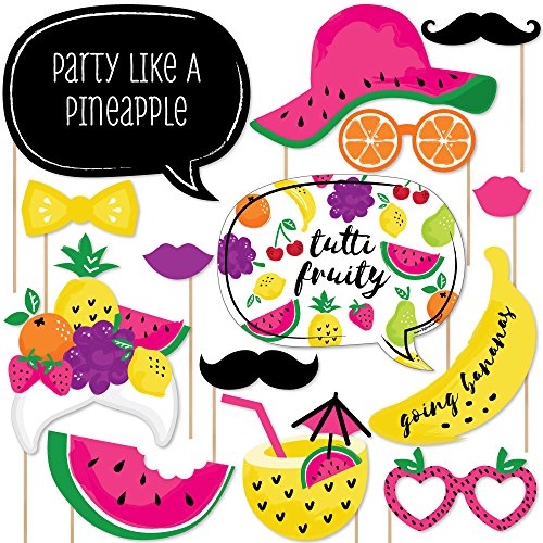 Tutti Fruity - Baby Shower or Birthday Party Frutti Summer Photo Booth Props Kit - 20 Count