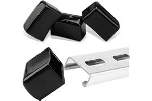 AOIGU 40 Packs Black Safety Strut Channel End Caps - 1-5/8" Square PVC Plastic Cap for Metal Tubing,Protective Cover for Unistrut Channel Ends