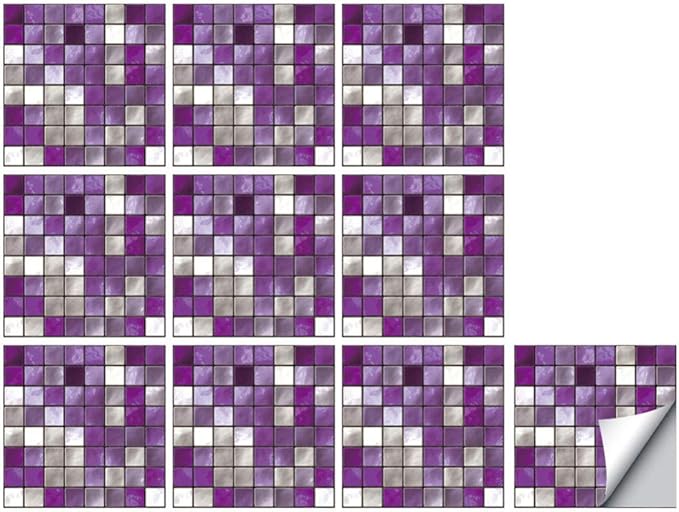 WINOMO Wall Sticky Backsplash Mosaic Tile Peel And Stick Tile Stickers