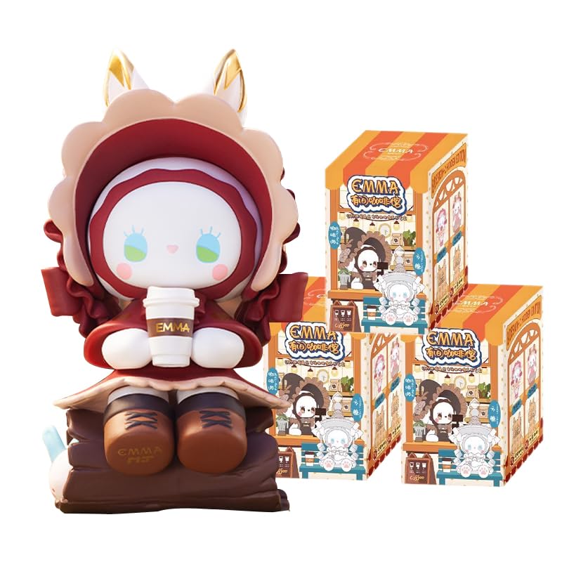 Photo 1 of Aven Rabbit Emma Coffee ShopSeries Blind Box Action Figures Mystery Box Cute Random Toys Birthday Gifts Christmas Collectible Toy for Desktop Ornaments,3PCS