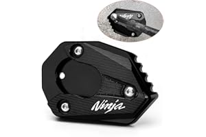 Velospeed For Kawasaki Ninja650 2017-2022 Ninja 1000 1000SX 2018-2022 Ninja300 2013-2020 Motorcycle CNC Support Extension Plate Kickstand Side Stand Pad ninja 650 Accessories (black)