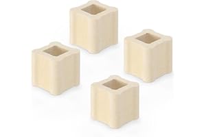 Nuanchu 4 Pack Wide Kiln Post High Alumina Kiln Posts Square Ceramic Shelf Supports for High Temperature Kilns Sturdy Firing Posts(1 x 1 Inch)