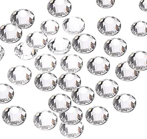 1440pcs Lot Ss20 5mm Clear Crystal Flat Back Brilliant Round Rhinestones Glass Stones Glitter Gems Ss20 Clear Amazon Com
