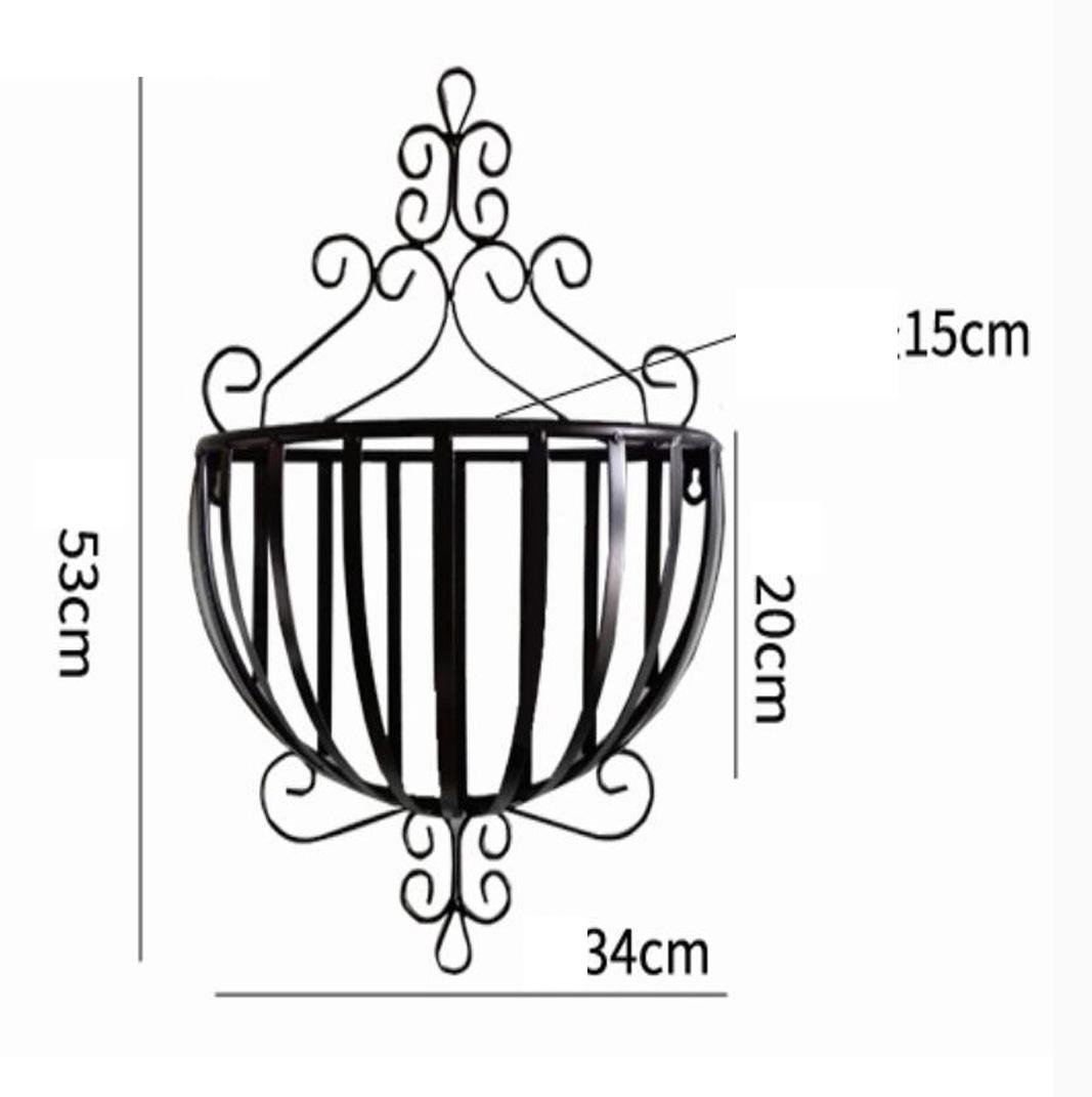 SQL European-style iron wall hanging flower pots wall decorations , white