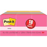 Post-it Notes, 1.38 x 1.88 in, Poptimistic Collection, 18 Pads | School Supplies and Office Products