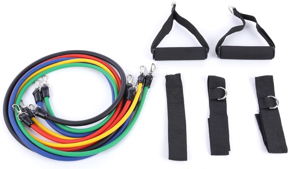 Exercise Stretch Belt Stretch Belt Training Drawstring Yoga Pilates Exercise Rope Handle Ankle with Fitness Set 11 Pieces Each Set
