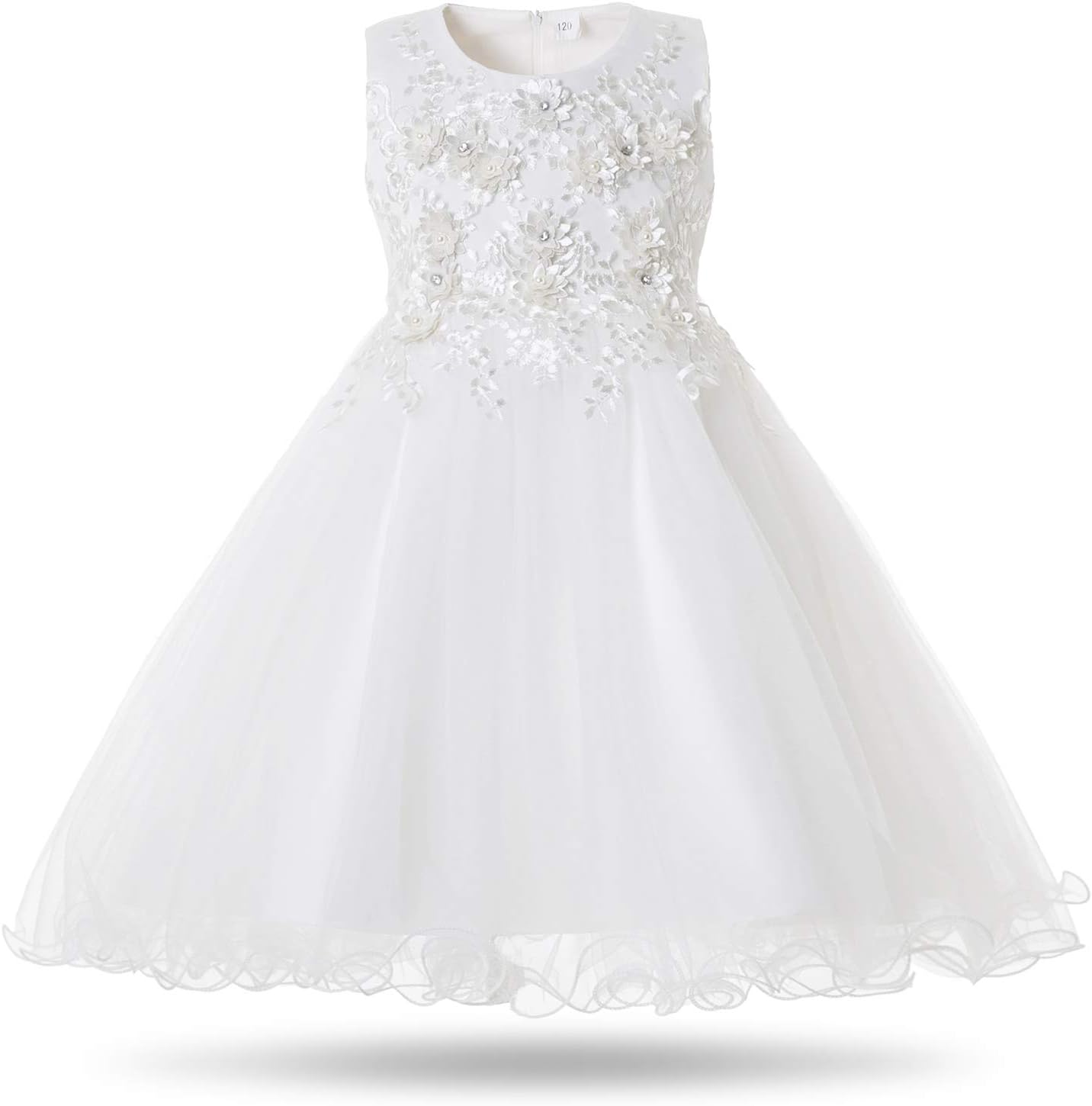 Formal Girls Party Dress Sleeveless Flower Girl Princess Ball Gown for 2 to 11 Years Old