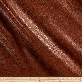 Plastex Fabrics 0488611 Faux Leather Textured Western Bourbon Fabric by the Yard