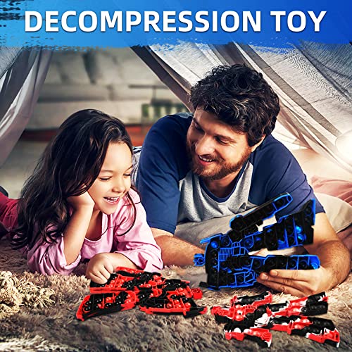 BIEZIAYA 2 Pack Jumbo Push Pop Pop Sensory Fidget Toys Robot Pop Poppers It Stress Reliever Anxiety Pop Pop Game for Birthday School Classroom Rewards for Boys and Kids