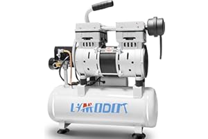 LIMODOT Air Compressor, Ultra Quiet, Only 60dB, 2 Gallon Steel Air Tank, Oil Free, 2.5 CFM at 90 PSI, Fast 14s Recovery Time, Ideal For Shop, Garage, Nail Gun, Pneumatic Tools, 1HP