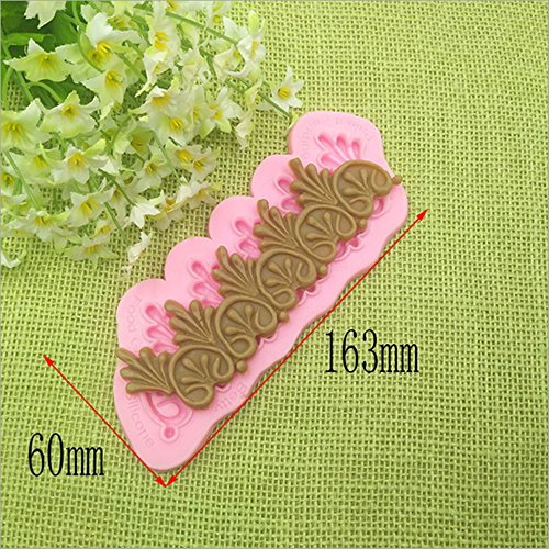 Youzpin European Style Relievo Cake Border Silicone Mold,Candy Chocolate Fondant Wedding Cake Decorating Baking Mould, Kitchen DIY Craft Baking Tool-Random Color - Thumbnail 2