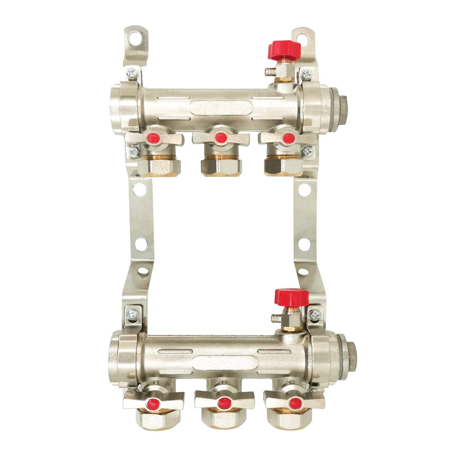 Underfloor Heating Manifold 2, 3, 4, 5, 6, 7, 8 Departments for Manifold Radiator Heater - Manifold with Valve (6 Stages)