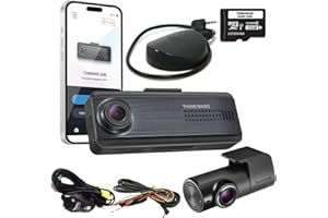 THINKWARE Q200 2CH Dash Cam Front Rear 2K Car Dashboard Camera, WiFi, WDR, Speed Red Light Alerts, ADAS, 256GB Max, Parking M