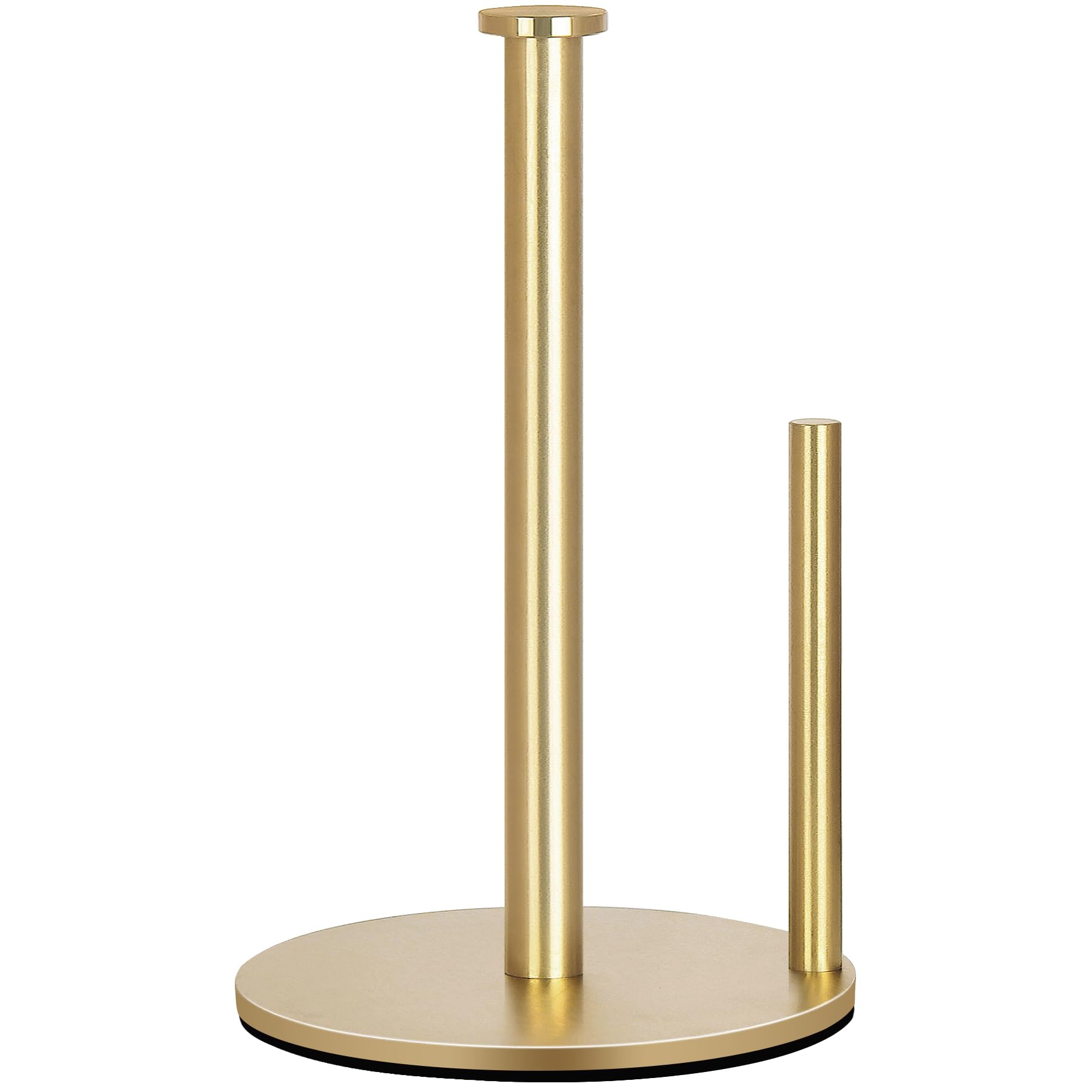 Gold Kitchen Roll Holder Countertop, OBODING, Gold Paper Towel Holder Stand for Kitchen and Bathroom Organization, Stainless Steel Paper Towel Holders for Standard and Large Rolls (Golden)