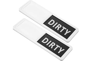 Angoily 2Pcs Clean Dirty Magnet Sliding Indicator Sign for Dishwasher and Laundry Room, Magnetic Dishwasher