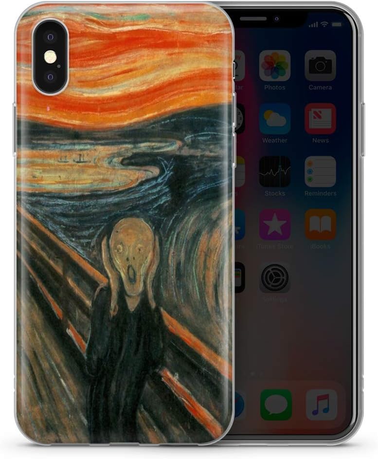 YPH Classic paintings Van Gogh Screem Sunflowers Mona Lisa Da Vinci for iPhone 7+, iPhone 8+, iPhone 7+/8+, iPhone 7 Plus, iPhone 8 Plus- E. MUNCH - Scream
