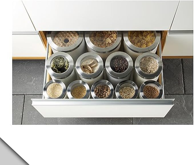 Ikea Droppar Spice Jars Frosted Glass Stainless Lid Set Of 2 For Sale Online Ebay