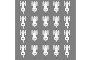 MAKEFEILE Curtain Glider Track Rail Runners Mute Wheel Rollers Heavy Duty Curtains Tracks Pulley 20PCS,White