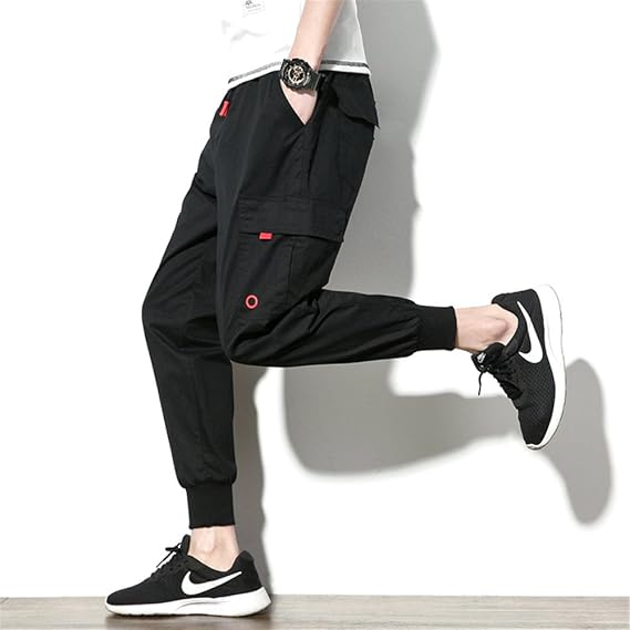 Amazon Sinbon メンズパンツ 春夏秋物 ストレッチ 戸外 普通 カジュアル ファッション ブラック グリーン 弾力性 快適 大きいサイズ ブラック L ロングパンツ 通販