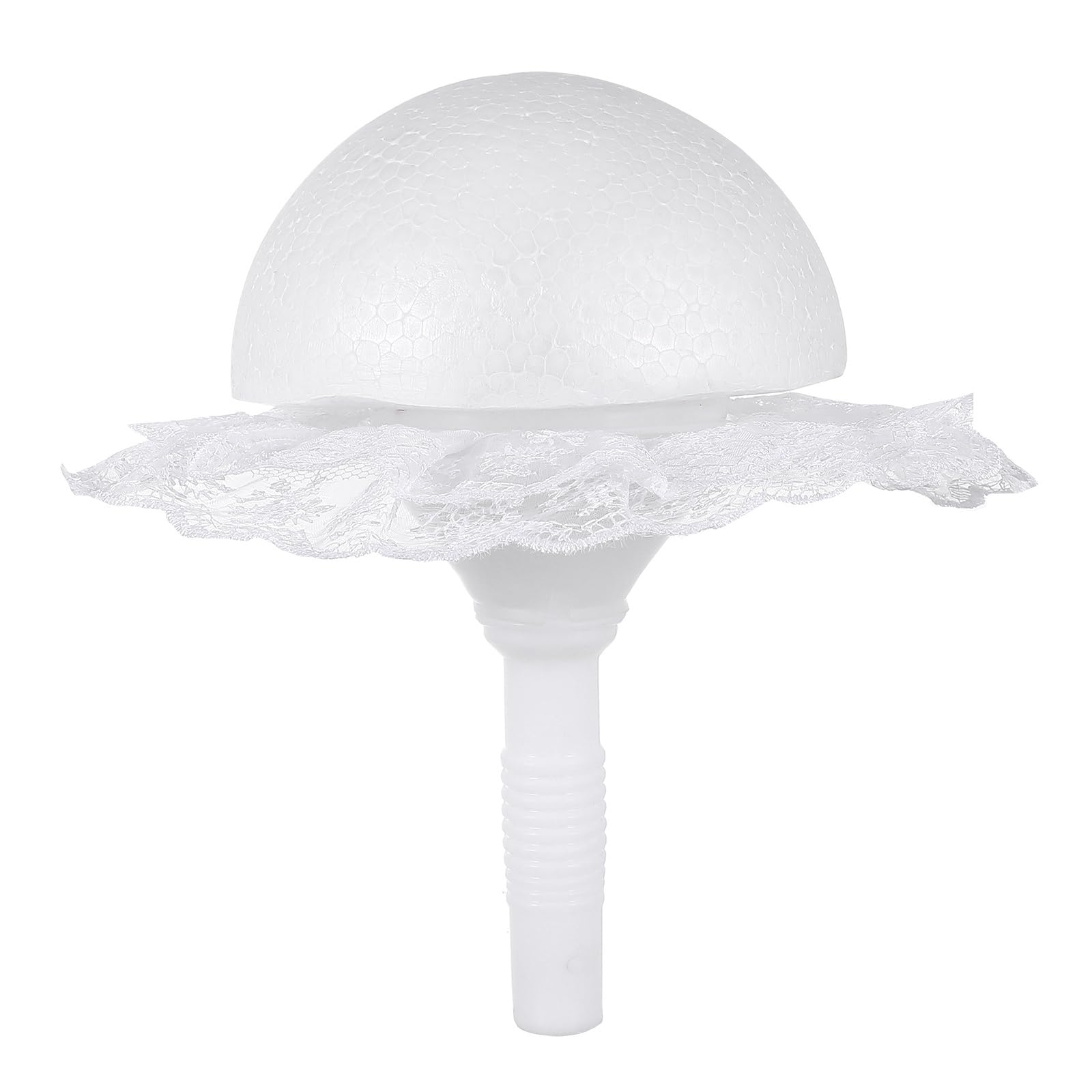 Diy Bridal Bouquet Holder Set - White Foam Floral Holder with Lace for Wedding Party, Handmade Flower Arrangement Supplies