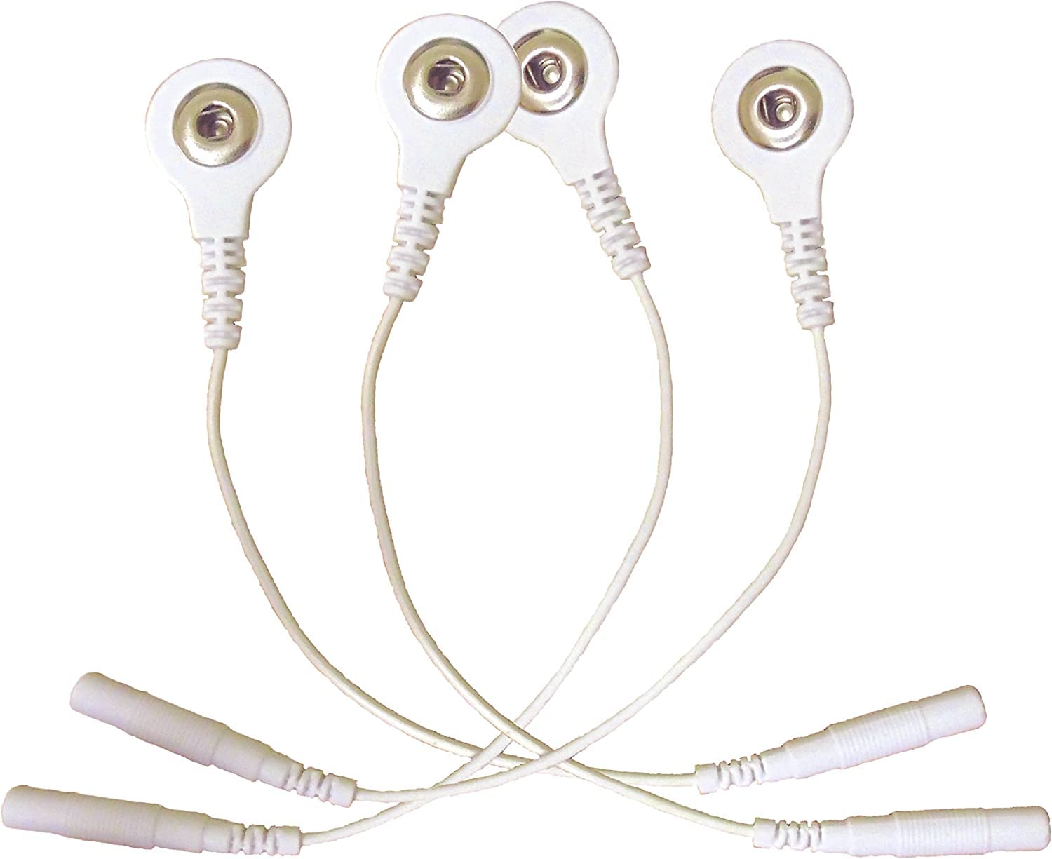 Tens Electrode Connection Cable TENS Wires 2mm Pin Plug for Tens Machines Pack of 4