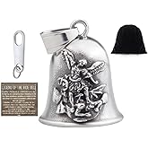 KMA Est. 2005 THE RIDE BELL St. Michael Guardian Angel w/FREE HANGER Biker Good Luck Motorcycle Charm Original Keychain